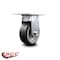 Service Caster 5 Inch Heavy Duty Top Plate Rubber on Aluminum Rigid Caster with Roller Bearing SCC-35R520-RAR - alternate 3